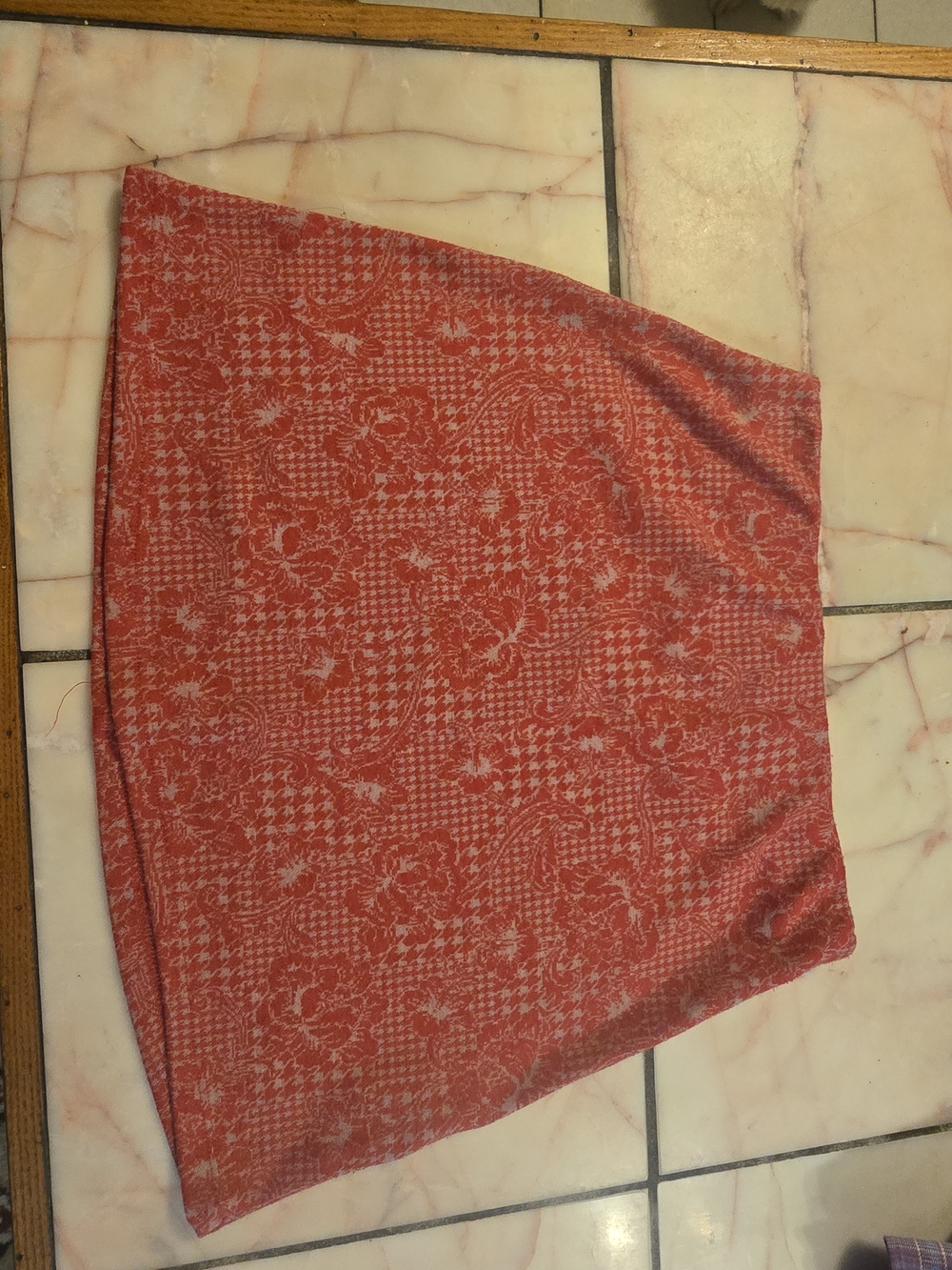 Urban Outfitters Red Floral Mini Skirt